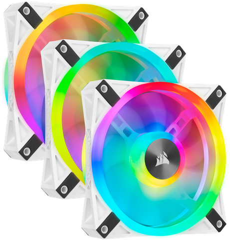 Bộ 3 quạt Corsair QL120 WHITE RGB LED kèm Node Core (CO-9050104-WW)