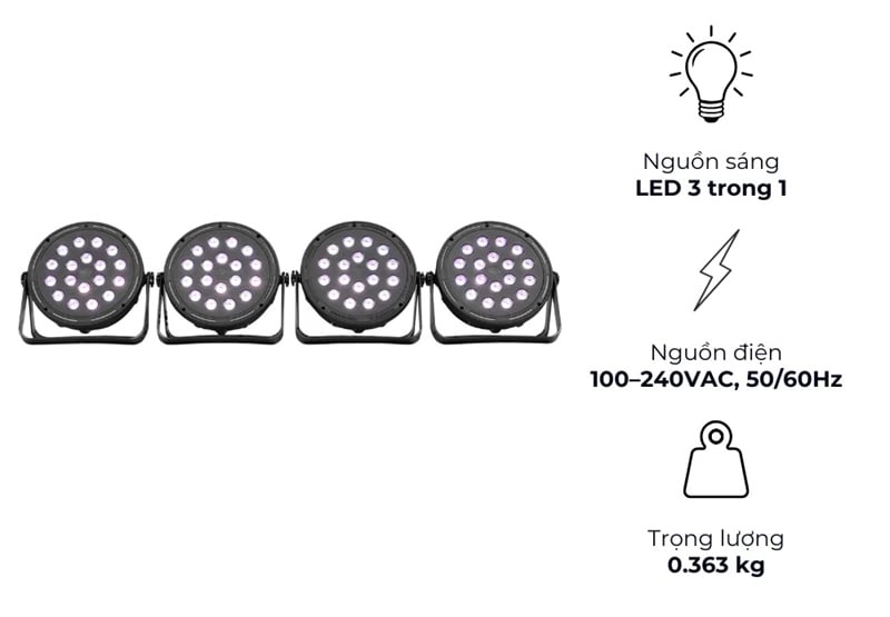 Bộ 4 đèn Fuzzix Comet M16