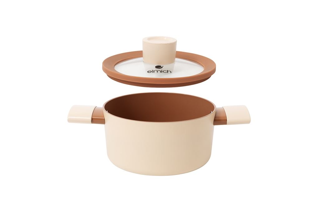 Ảnh minh họa Bộ 4 nồi nhôm chống dính Ceramic đáy từ Elmich Mocha EL5243MC04 3