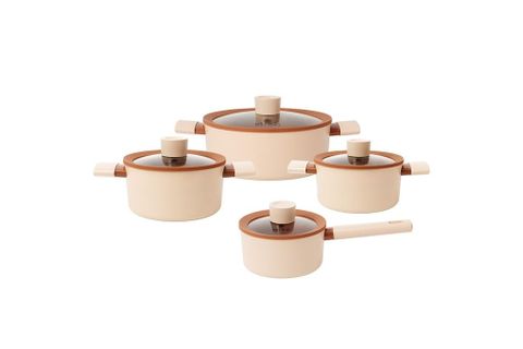 Bộ 4 nồi nhôm chống dính Ceramic đáy từ Elmich Mocha EL5243MC04