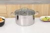 Bộ 4 nồi quánh inox 3 lớp nguyên khối nắp kính Elmich EL2485IN01
