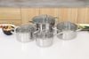 Bộ 4 nồi quánh inox 3 lớp nguyên khối nắp kính Elmich EL2485IN01