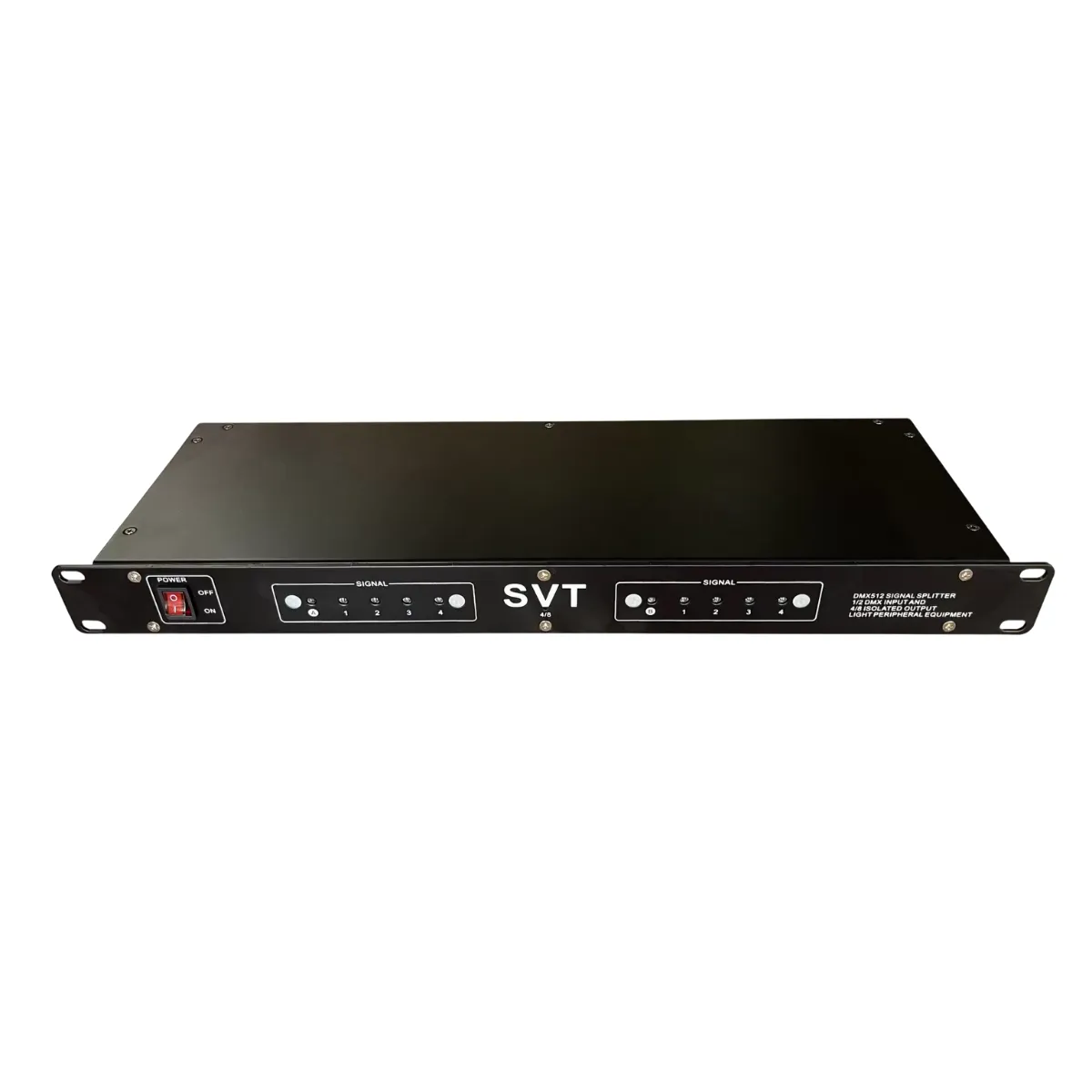 Ảnh minh họa Bộ chia và khuếch đại tín hiệu DMX 2 IN 8 OUT 2