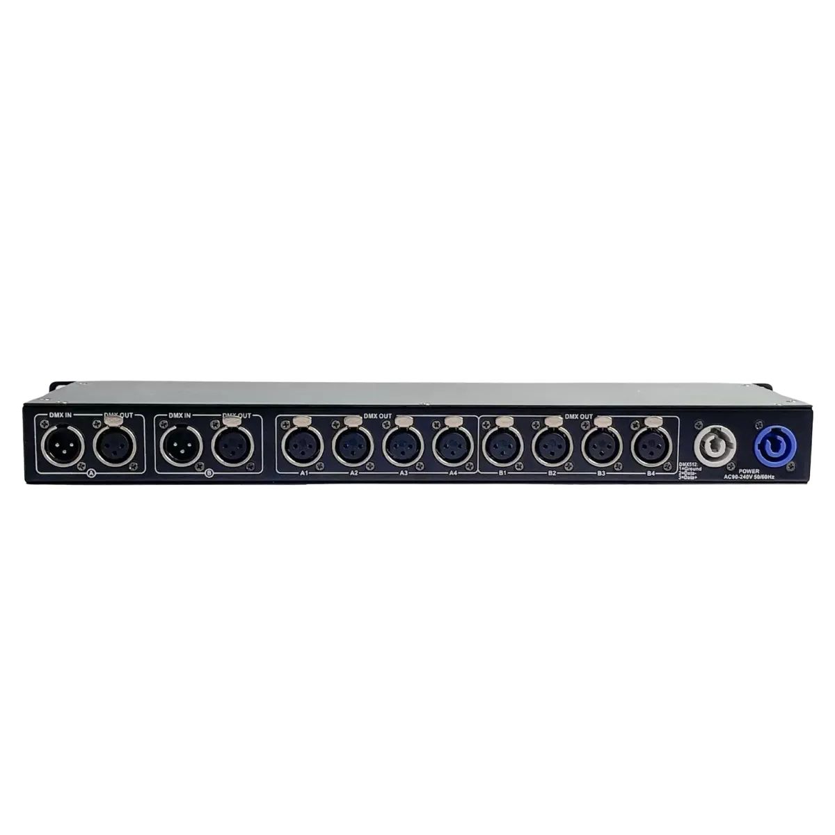 Ảnh minh họa Bộ chia và khuếch đại tín hiệu DMX 2 IN 8 OUT 3