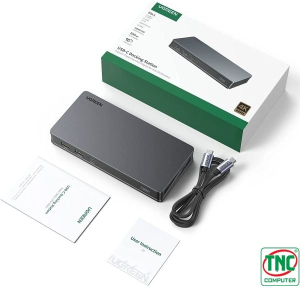 Ảnh minh họa Bộ chuyển đổi đa năng Docking USB-C 9 trong 1 Ugreen 90912 1