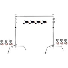  Bộ giá treo phông di động Inox 3.3m X 3M có bánh xe 