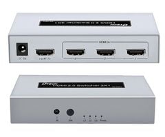  Bộ Gộp HDMI 3 Vào 1 Ra DTECH DT-7431 2.0 – 4K60Hz, Remote 