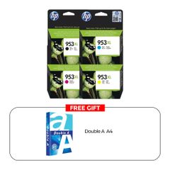  Bộ hộp mực HP 953XL đầy đủ + Quà tặng Double A4 