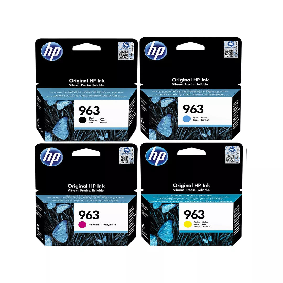 Bộ hộp mực in HP 963 chính hãng – Đen, Cyan, Magenta & Yellow