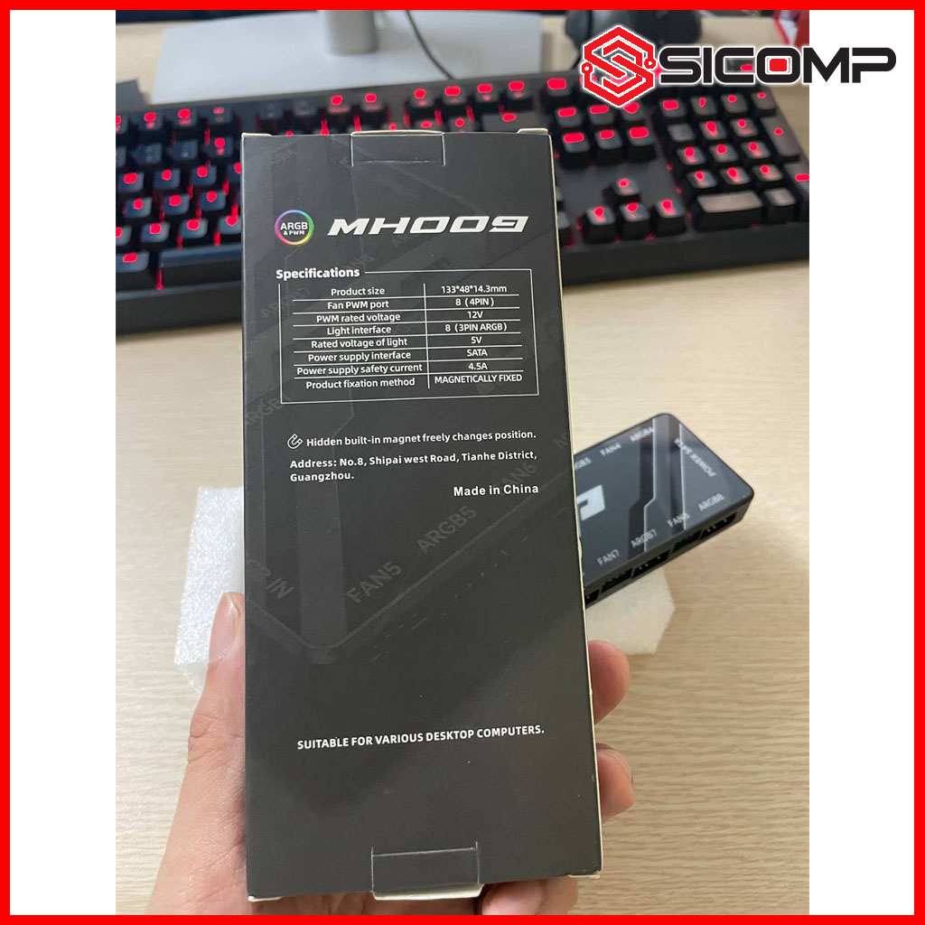 Ảnh minh họa BỘ HUB ĐIỀU KHIỂN FAN IHTP MH009 PWM/ ARGB (MÀU ĐEN) 3