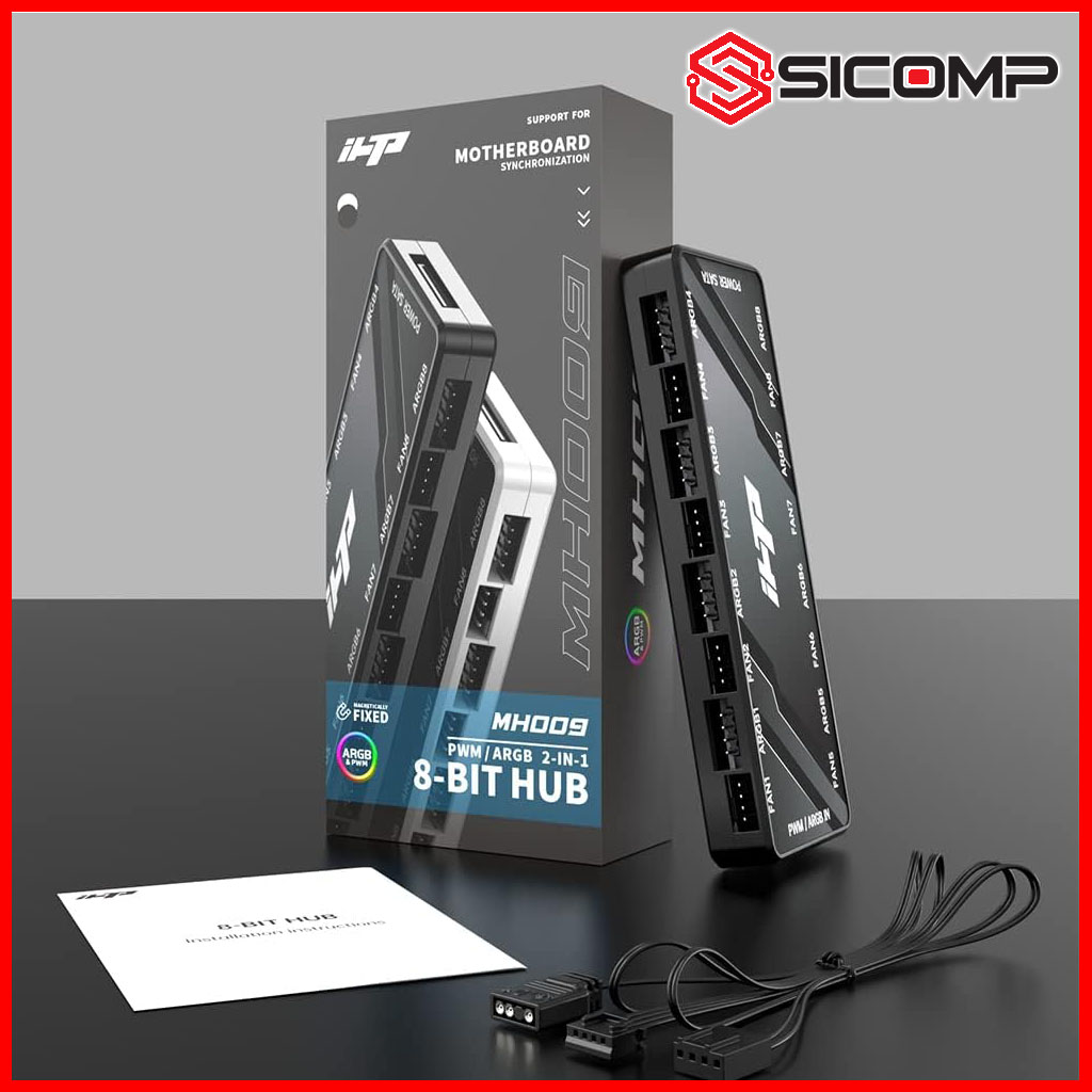 BỘ HUB ĐIỀU KHIỂN FAN IHTP MH009 PWM/ ARGB (MÀU ĐEN)
