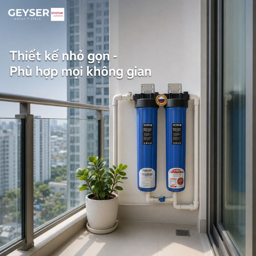 Ảnh minh họa Bộ lọc nước tổng đầu nguồn Geyser Ecotar ECO 1