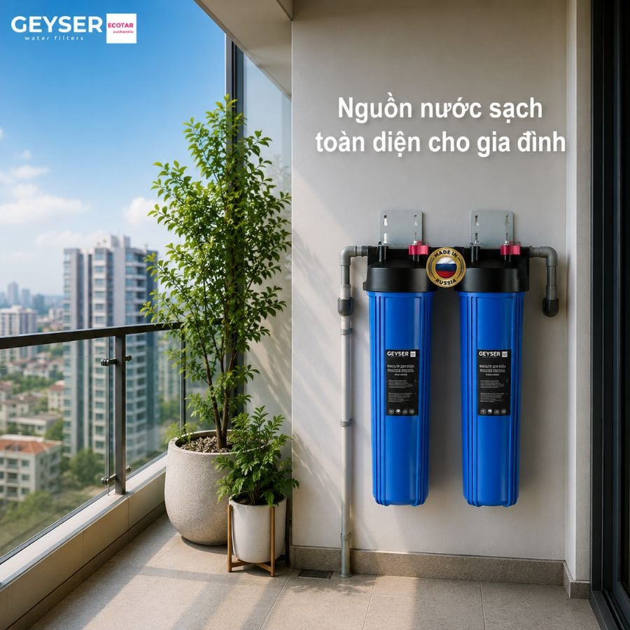 Ảnh minh họa Bộ lọc nước tổng đầu nguồn Geyser Ecotar ECO 3