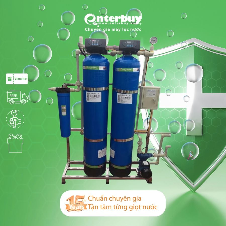 Bộ lọc nước tổng đầu nguồn Kangaroo KG1054T3, Van tự động