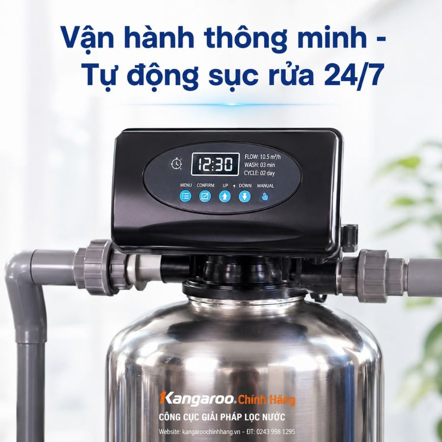 Ảnh minh họa Bộ lọc tổng đầu nguồn gia đình KG1054TL1-INOX, Van tự động 2