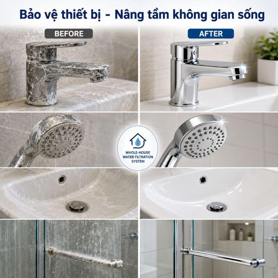Ảnh minh họa Bộ lọc tổng đầu nguồn gia đình KG1054TL1-INOX, Van tự động 3