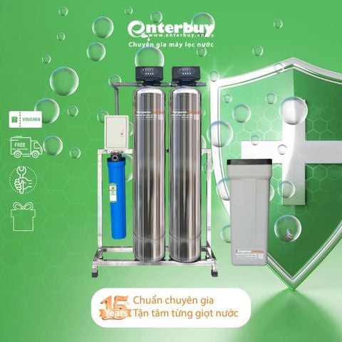 Bộ lọc tổng đầu nguồn gia đình KG1054TL2-INOX, Van tự động, Xử lý