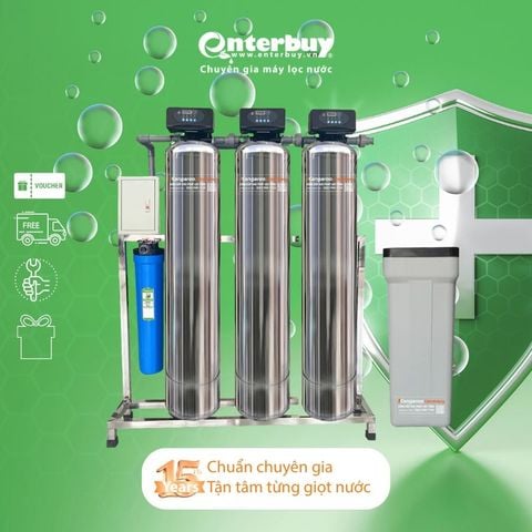 Bộ lọc tổng đầu nguồn gia đình KG1054TL3-INOX, Van tự động, Xử lý