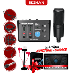  Bộ Mic Thu Âm Live SSL 2+ Micro At2020 
