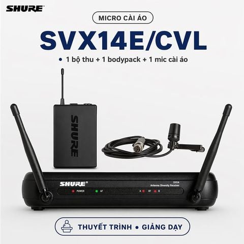 Bộ micro cài áo SHURE SVX14E/CVL