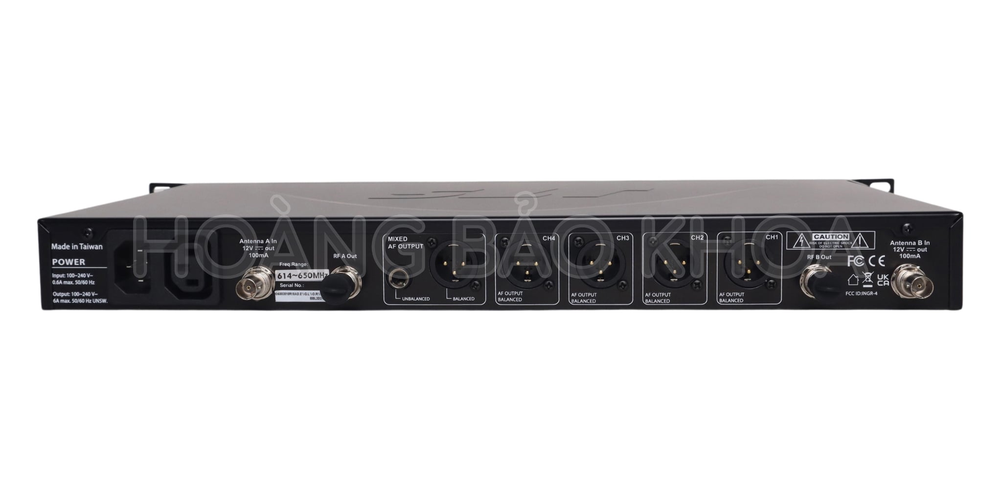 Ảnh minh họa Bộ micro dynamic không dây JTS R-4/JSS-4B*4 3