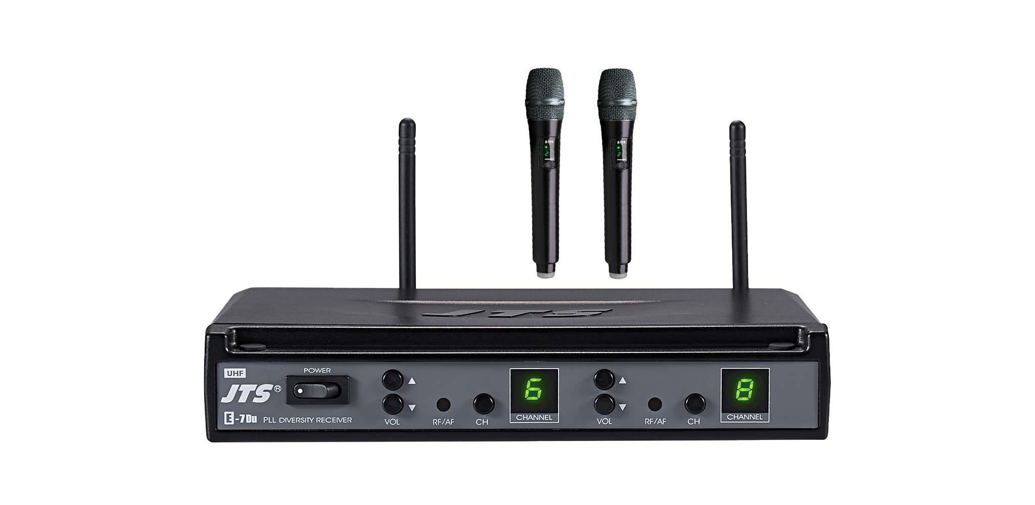 Bộ microphone dynamic không dây JTS E-7Du/E-7TH *2