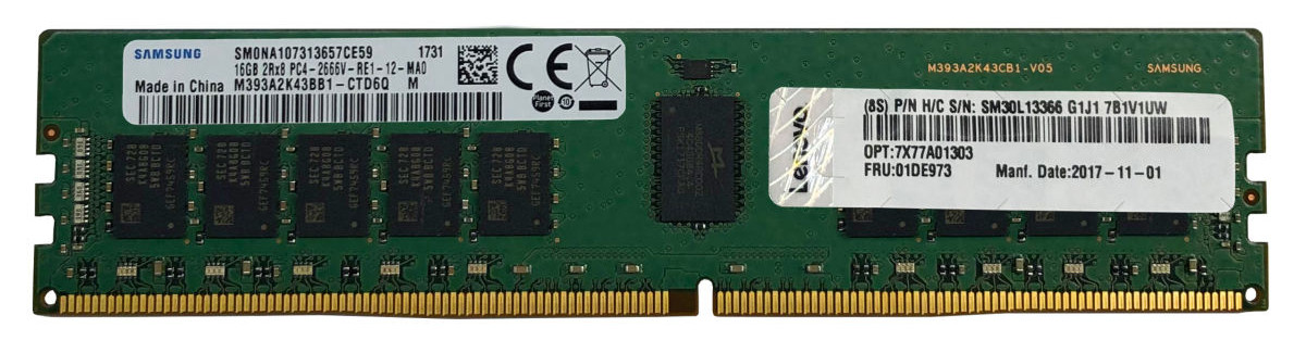 Bộ Nhớ RAM DDR4 ThinkSystem 16GB TruDDR4 2933MHz (1Rx4 1.2V) RDIMM
