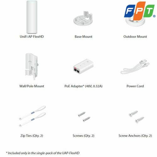 Ảnh minh họa Bộ Phát WiFi UniFi AP-FLEX HD (Chính hãng FPT) – Ubiquiti UniFi 3