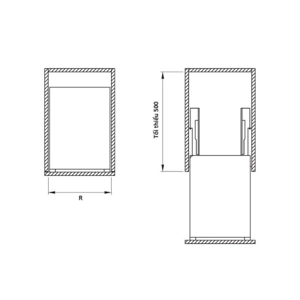 Ảnh minh họa Bộ rổ đựng gia vị 350mm Hafele 549.20.039 2