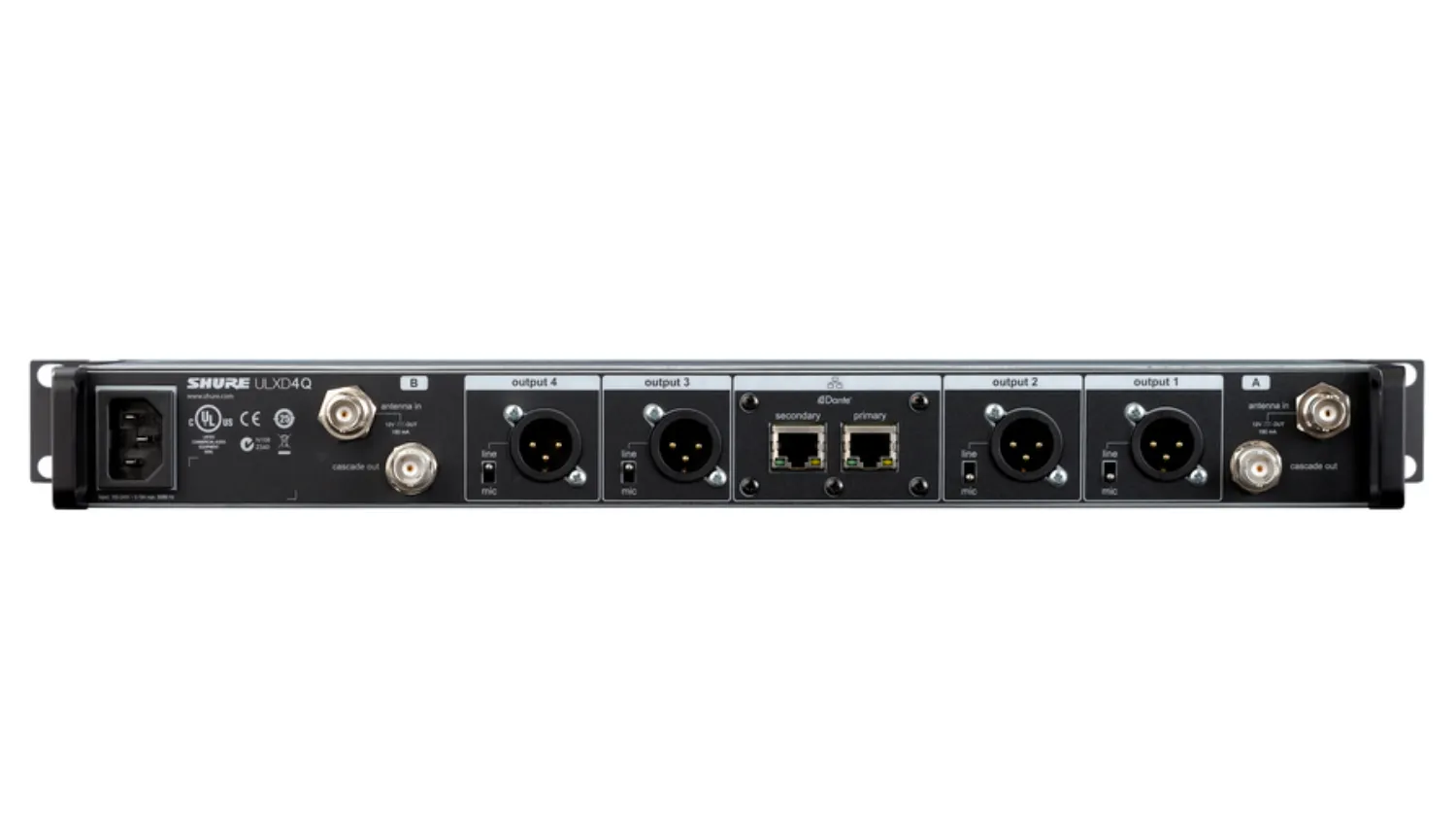 Ảnh minh họa Bộ Thu Kỹ Thuật Số 4 Kênh Shure ULXD4QE 2