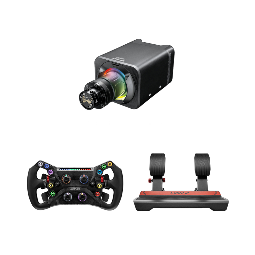 Bộ vô lăng Simagic Green Flag GT Neo Bundle (EVO Sport 9Nm + P700 + GT NEO)