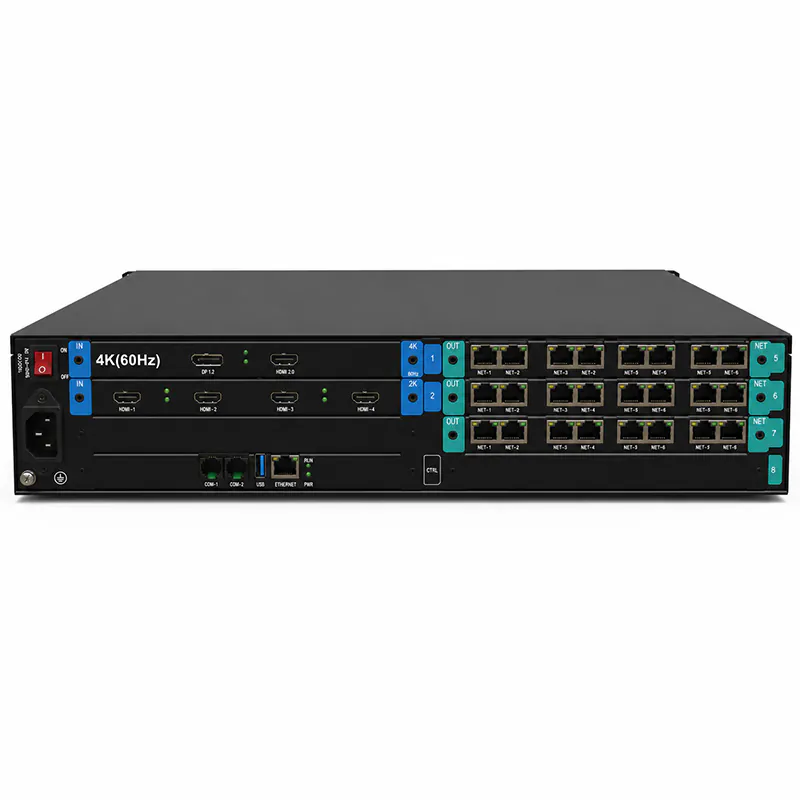 Ảnh minh họa Bộ xử lý hình ảnh Kystar KLS24, HDMI, 24 Gigabit Ethernet, USB-CFG 1