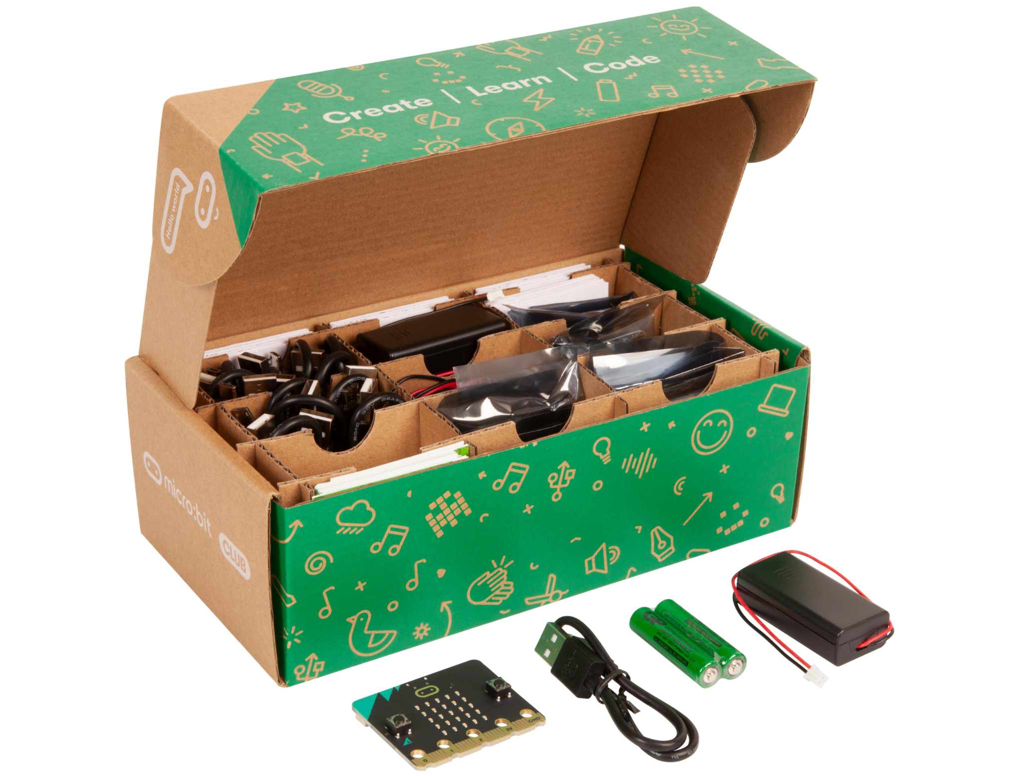 Board Micro:bit Club Kit - Combo 10 bộ Kit microbit V2 cho Lớp học STEAM