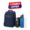 Buzio – Combo Bình nước & Ba lô đồ dùng học sinh – Xanh dương