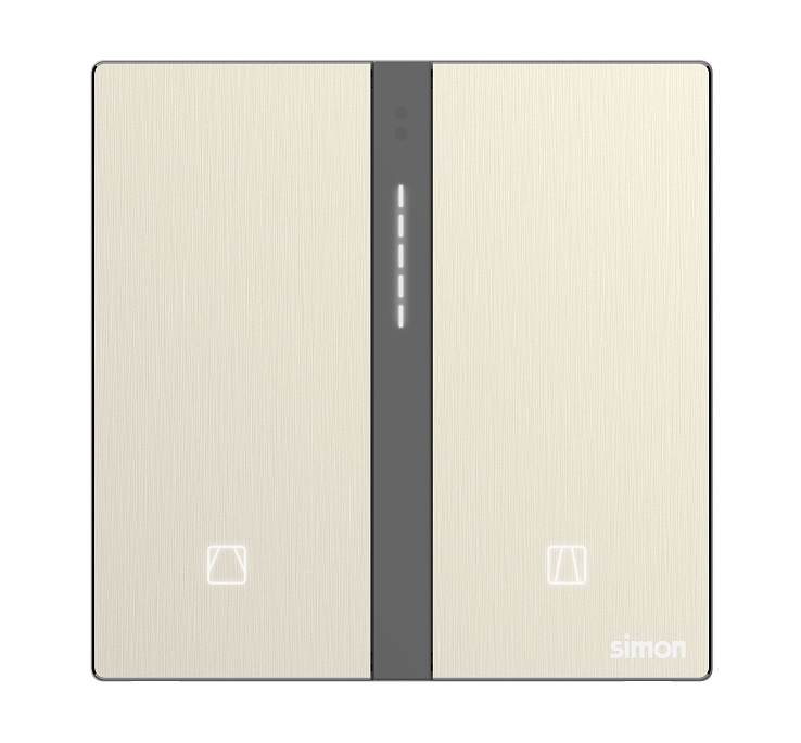 Module công tắc điều khiển rèm cửa đơn Simon M7 Smart (Metal Gold) 66E8013-2C màu vàng