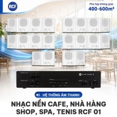  Hệ Thống Âm Thanh Nhạc Nền Quán Cafe, Nhà Hàng, Shop, Spa, tenis RCF 