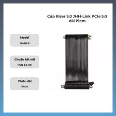  Cáp Riser PCIe 5.0 JHH-Link 20cm | Băng Thông 128GB/s | Giá Tốt 2026 