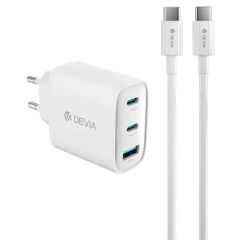  Bộ sạc nhanh Devia Extreme Speed 65W 3 cổng kèm cáp Type C to Type C 2m 