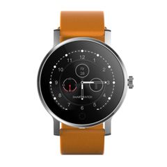  SMA-09 Brown Leather Strap Smartwatch – Bluetooth Call & Heart Rate 