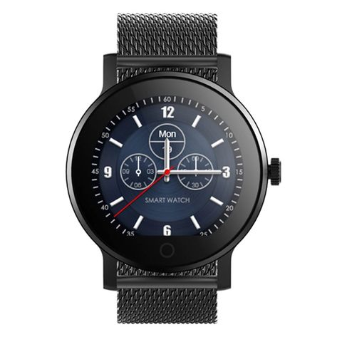 SMA-09 Black Steel Strap Smartwatch – Sport Mode & Long Battery Life
