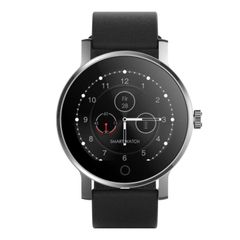  SMA-09 Silver Leather Strap Smartwatch – Bluetooth Call & Fitness Tracker 