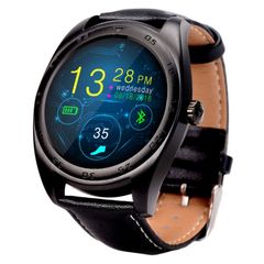  Đồng hồ thông minh K89 1,2 inch IPS Black Leather – Cổ điển, Bluetooth, Theo dõi sức khỏe 