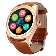  Đồng hồ thông minh K89 1,2 inch IPS Brown Leather – Cổ điển, Bluetooth, Theo dõi sức khỏe 