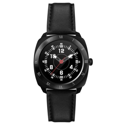 DOMINO DM88 Black Leather – Đồng hồ thông minh đo nhịp tim, Bluetooth 4.0