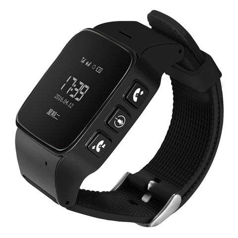 Đồng hồ thông minh D99 Black OLED 0,96 inch, định vị GPS & SOS, cho người cao tuổi