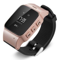  Đồng hồ thông minh D99 Rose Gold OLED 0,96 inch, định vị GPS & SOS, cho người cao tuổi 