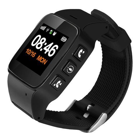Đồng hồ thông minh D99+ Black OLED 0,96 inch, định vị GPS & SOS, cho người cao tuổi