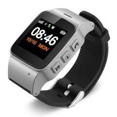  Đồng hồ thông minh D99+ Silver OLED 0,96 inch, định vị GPS & SOS, cho người cao tuổi 
