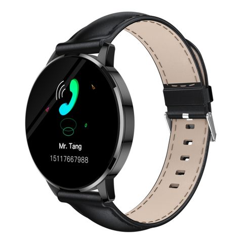 OUKITEL W3 Smart Watch Black Leather – Màn hình 1,3 inch TFT, Bluetooth, IP67