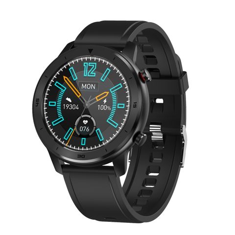 DT78 C23 Black Silicone – Đồng hồ thể thao thông minh Full Circle 1.3 inch, cảm ứng toàn màn, chống nước IP68